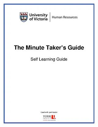 Forms Minute Takers Guide