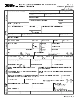 Forms Missouri Report Of Injury Form