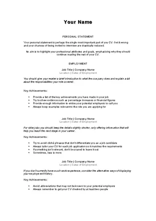 Modern Skills Based Cv Template