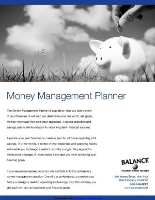 Forms Money Management Spreadsheet