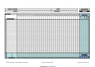Monthly Attendance Template