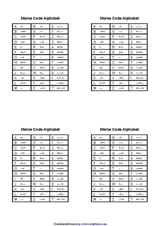 Morse Code Alphabet