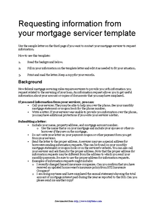 Forms Mortgage Letter Templates