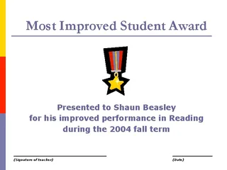 Most Improved Student Award