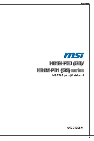 Msi Owners Manual Sample