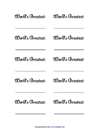 Name Tag Template 1