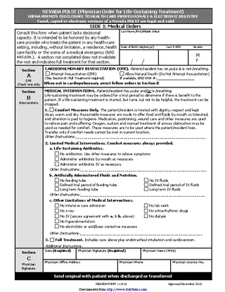 Forms Nevada Polst Form