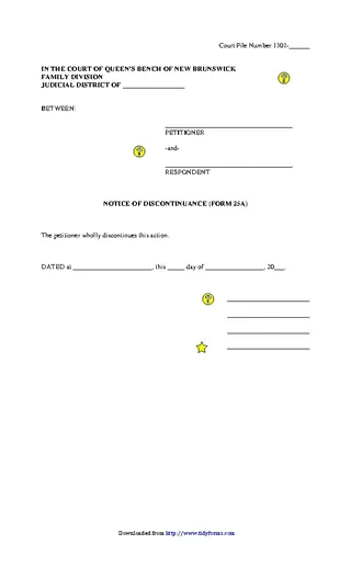 Forms New Brunswick Notice Of Discontinuance Form