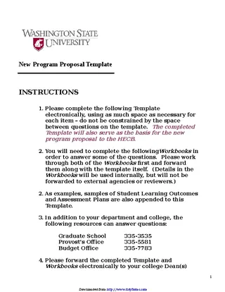 New Program Proposal Template