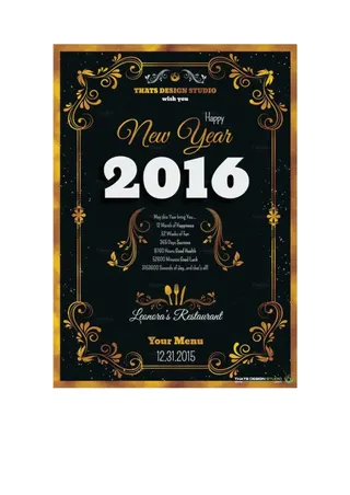 Forms New Year Menu Template