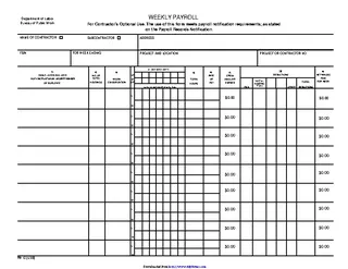 Forms New York Weekly Payroll Form