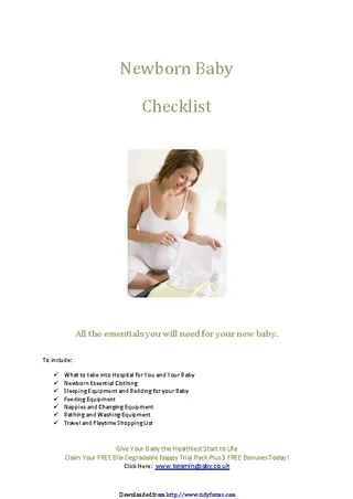 Forms Newborn Checklist 4