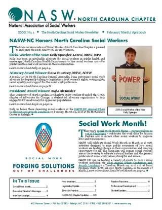 Newsletter For North Carolina Social Workers