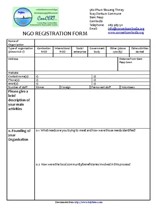 Ngo Registration Form