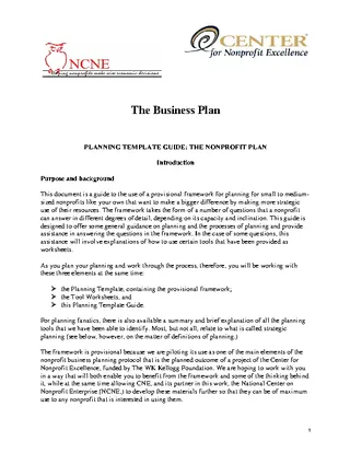 Nonprofit Business Planning Template Guide Template Pdf Download