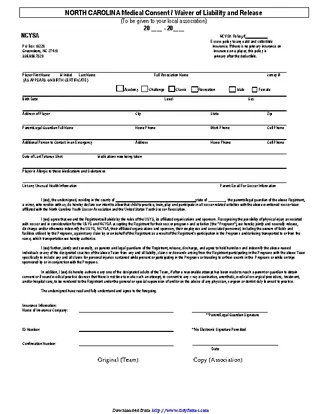 Forms North Carolina Medical Release Form 1
