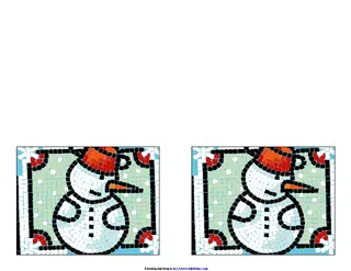 Note Cards With Snowman 2 Per Page A2 Size