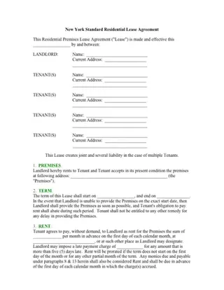 Forms NY Lease Agreement PDF