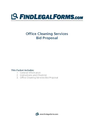 Forms Office Cleaning Service Bid Proposal Template