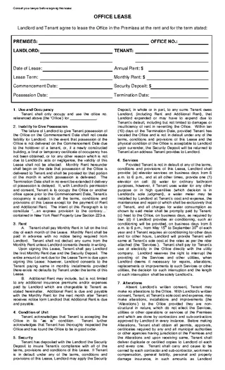 Office Lease Template