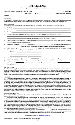 Office Space Lease Agreement