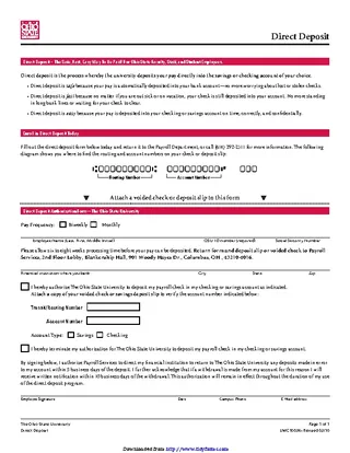 Forms Ohio Direct Deposit Form 3