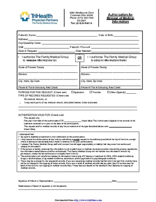 Forms Ohio Medical Records Release Form 3