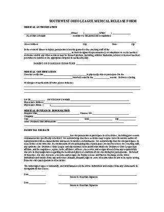 Ohio Medical Release Form 2