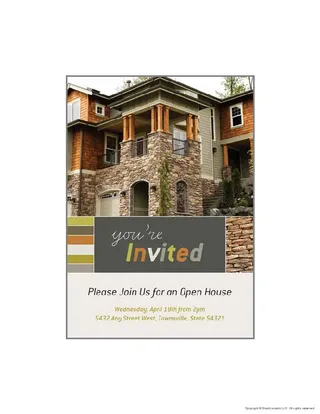 Forms Open House Invitation In Microsoft Publisher Free