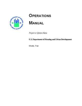 Operation Manual Template Word