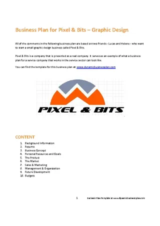Orange Pixel Bits Business Proposal Example