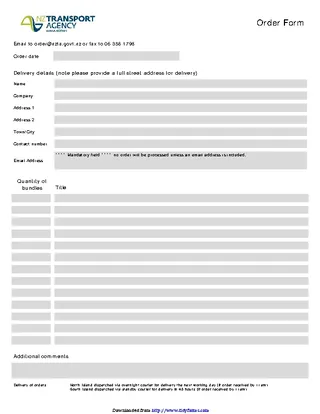 Order Form 1