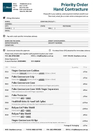 Order Form Dj Invoice Template