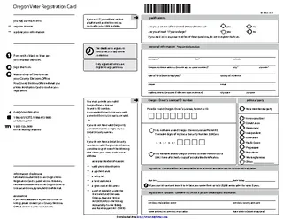 Forms Oregon Voter Registration Card