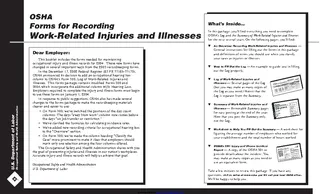 Osha Forms For Recording Work Related Injuries And Illnesses