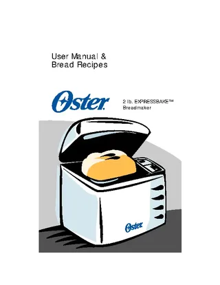 Oster Users Manual Sample