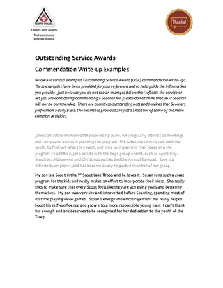 Outstanding Service Awards