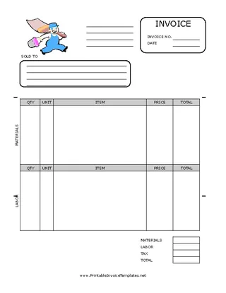 Painting Contractor Invoice Template