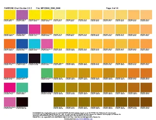Forms Pantone Color Chart 2