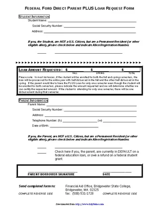 Forms Parent Plus Loan Application Form 3