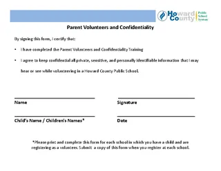 Parent Volunteer Certificate Template