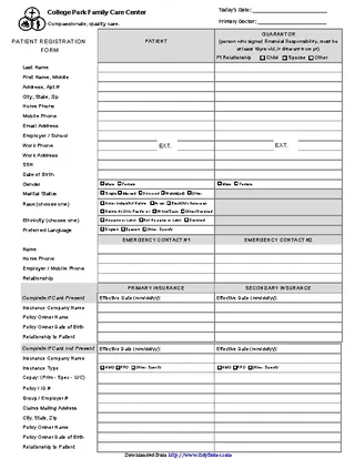 Patient Registration Form 2