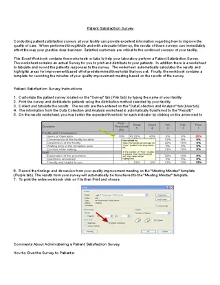 Patient Satisfaction Survey Template