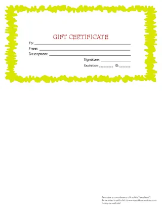 Pdf Format Holiday Gift Certificate Free Template1