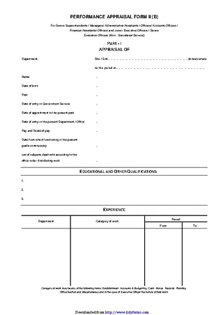 Performance Appraisal Form 1