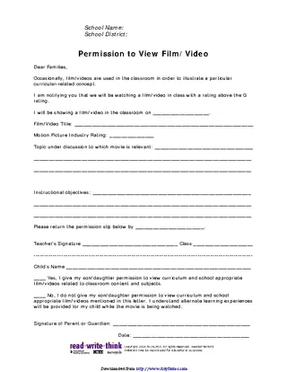 Permission To View Film Video