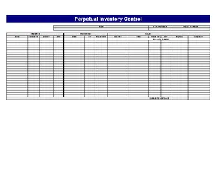 Forms Perpetual Inventory Control Template