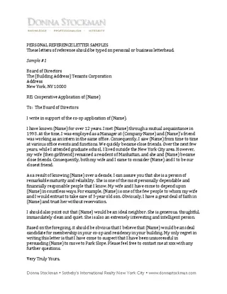 Forms Personal Recommendation Letter Template Free Pdf Format