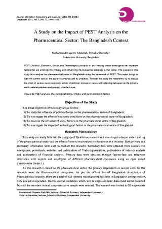 Pest Analysis Template For Pharmaceutical Industry