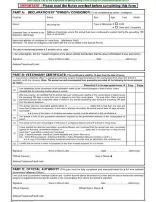 Forms Pet Health Certificate